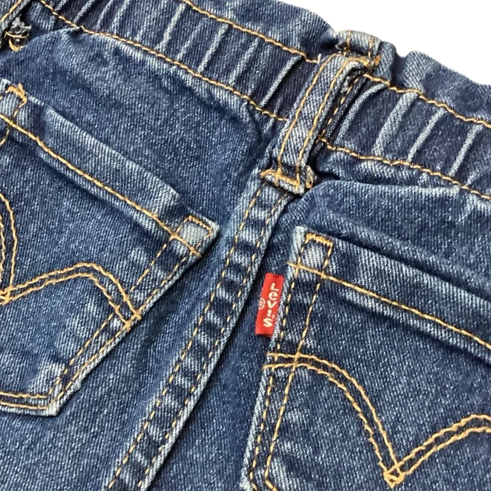 Levi’s Toddler Girl Cuffed Loose Fit Elastic‎ Waistband Jeans, 18 Months